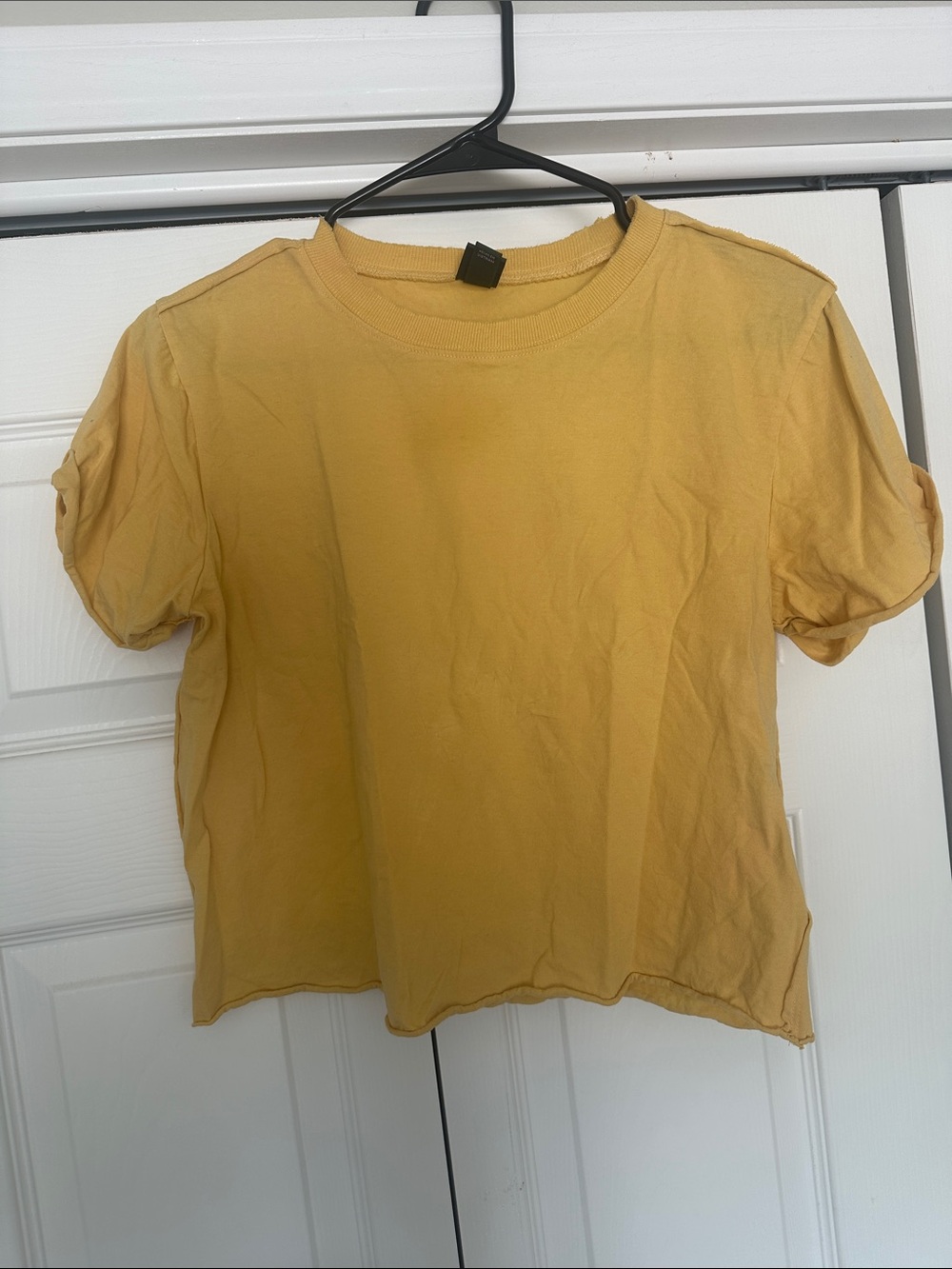 wild fable Short-Sleeve Crop Tee in Mustard